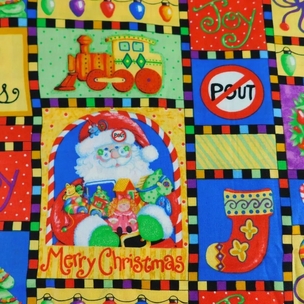 Christmas Fabric Kimberly Montgomery Cotton Quilting Better Not Pout Santa 4 yds